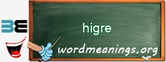 WordMeaning blackboard for higre